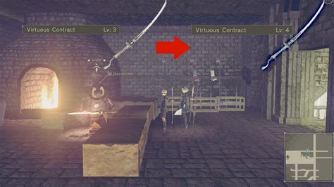 NieR Automata: Weapons' level 4 upgrade .
